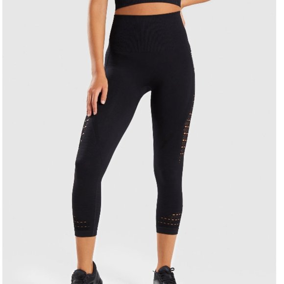 Gymshark Pants - Gymshark Energy Seamless Crop Legging Black